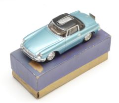 A 1960s table lighter in the form of a MG sports car, made in Japan, the painted metallic blue