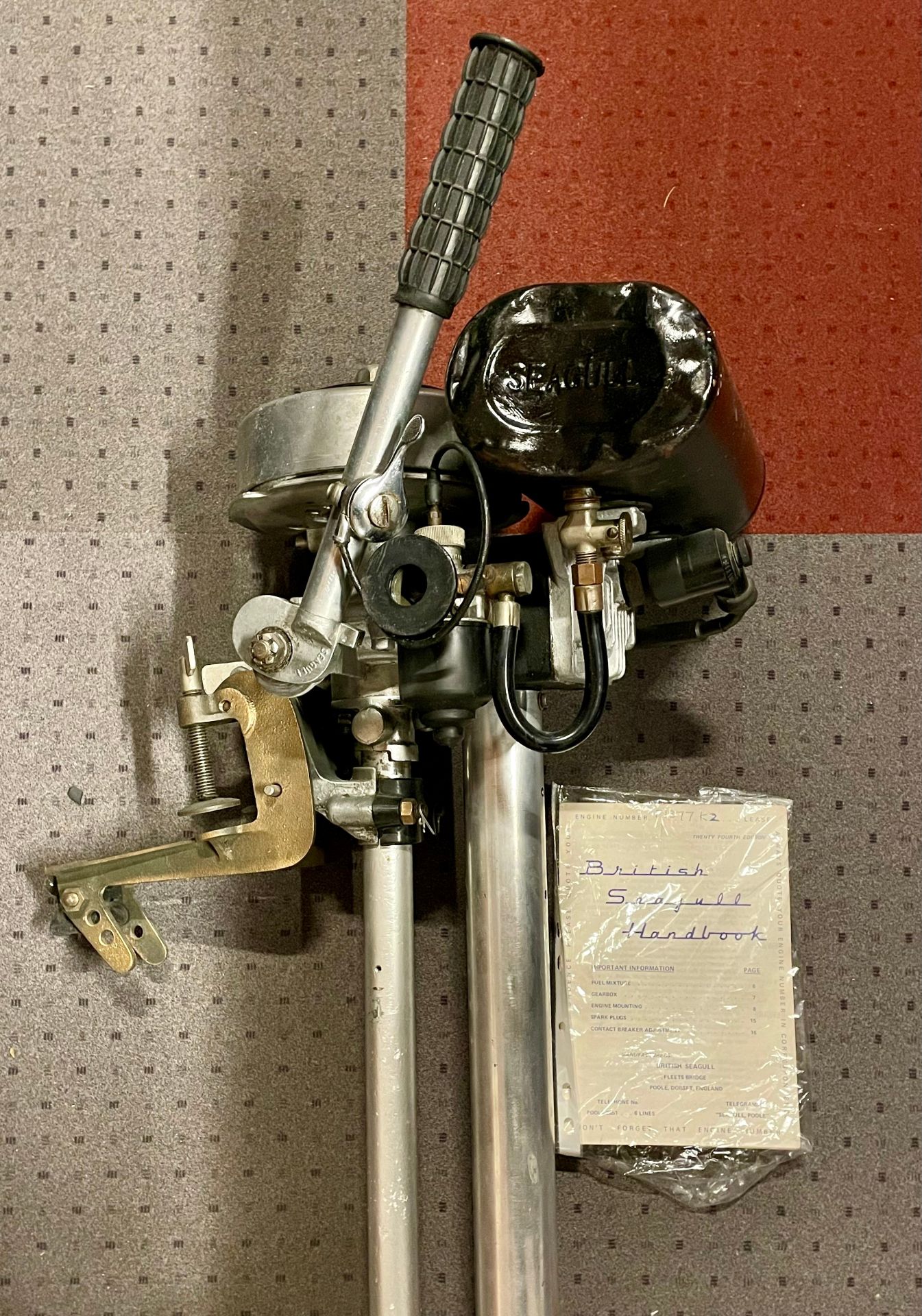 A 1960s British Seagull outboard motor, with original handbook. - Image 2 of 2