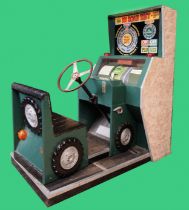 A Mutoscope Drivemobile, M1 Road Test, overwritten Mills Novelty Co., c.1955/60, a painted wood