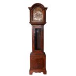 Maple, London, a Victorian oak eight day chiming longcase clock, c.1900, the 12" brass dial with