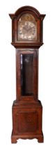 Maple, London, a Victorian oak eight day chiming longcase clock, c.1900, the 12" brass dial with