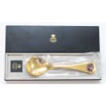 Georg Jensen, a silver gilt and enamel 1974 Year spoon, by Rigmor Andersen & Annelise Bjorner, 15cm,