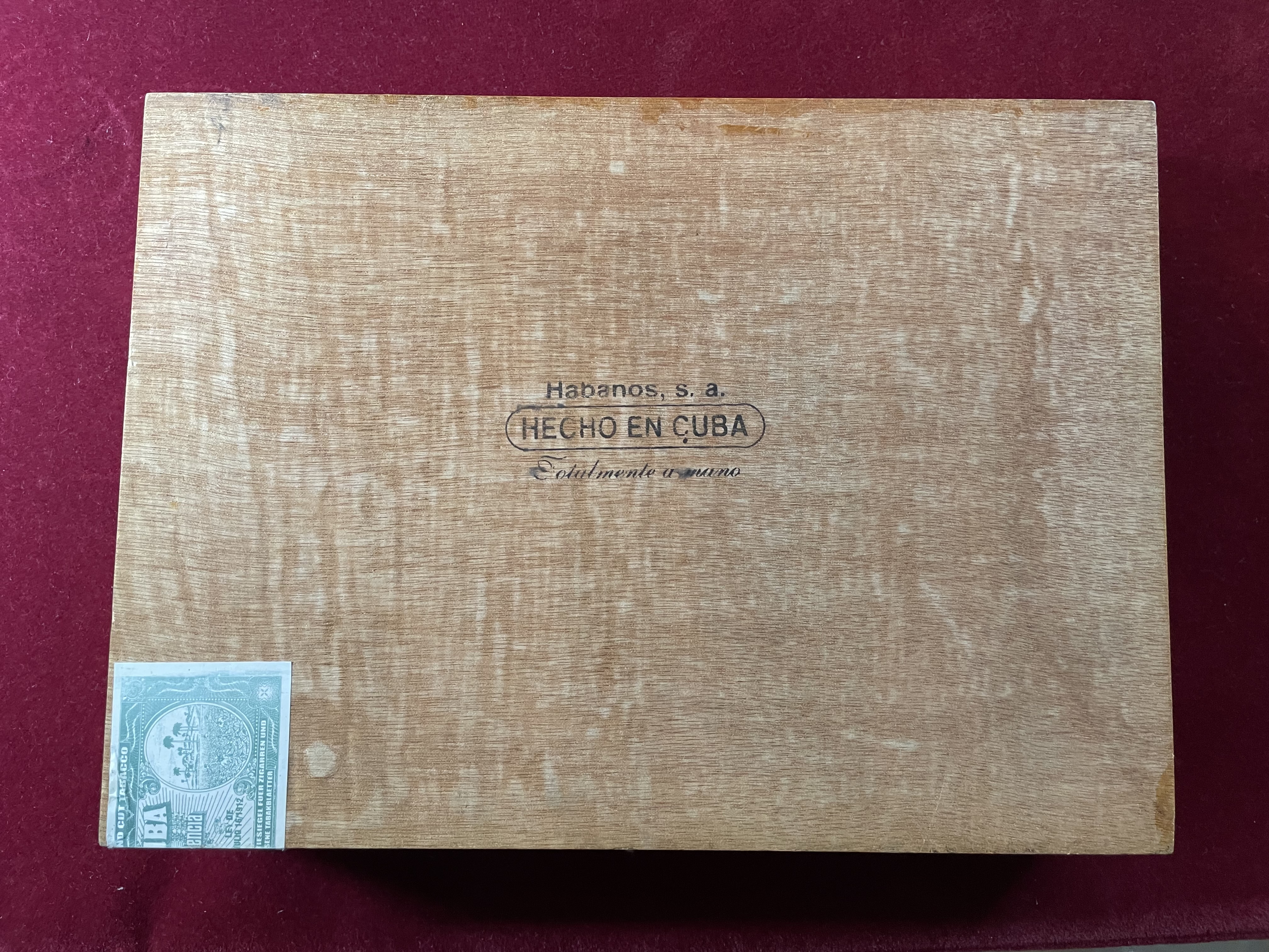 *** WITHDRAWN FROM AUCTION *** Cohiba, twenty three cigars in a wooden case, serial number AE227603 - Image 4 of 4