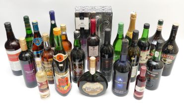 Twenty bottles of various alcohol to include Baileys, Sangria and Liebfraumilch