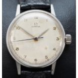 Omega British Military WWII era stainless steel manual wind gentleman's wristwatch, c.1939, cal.