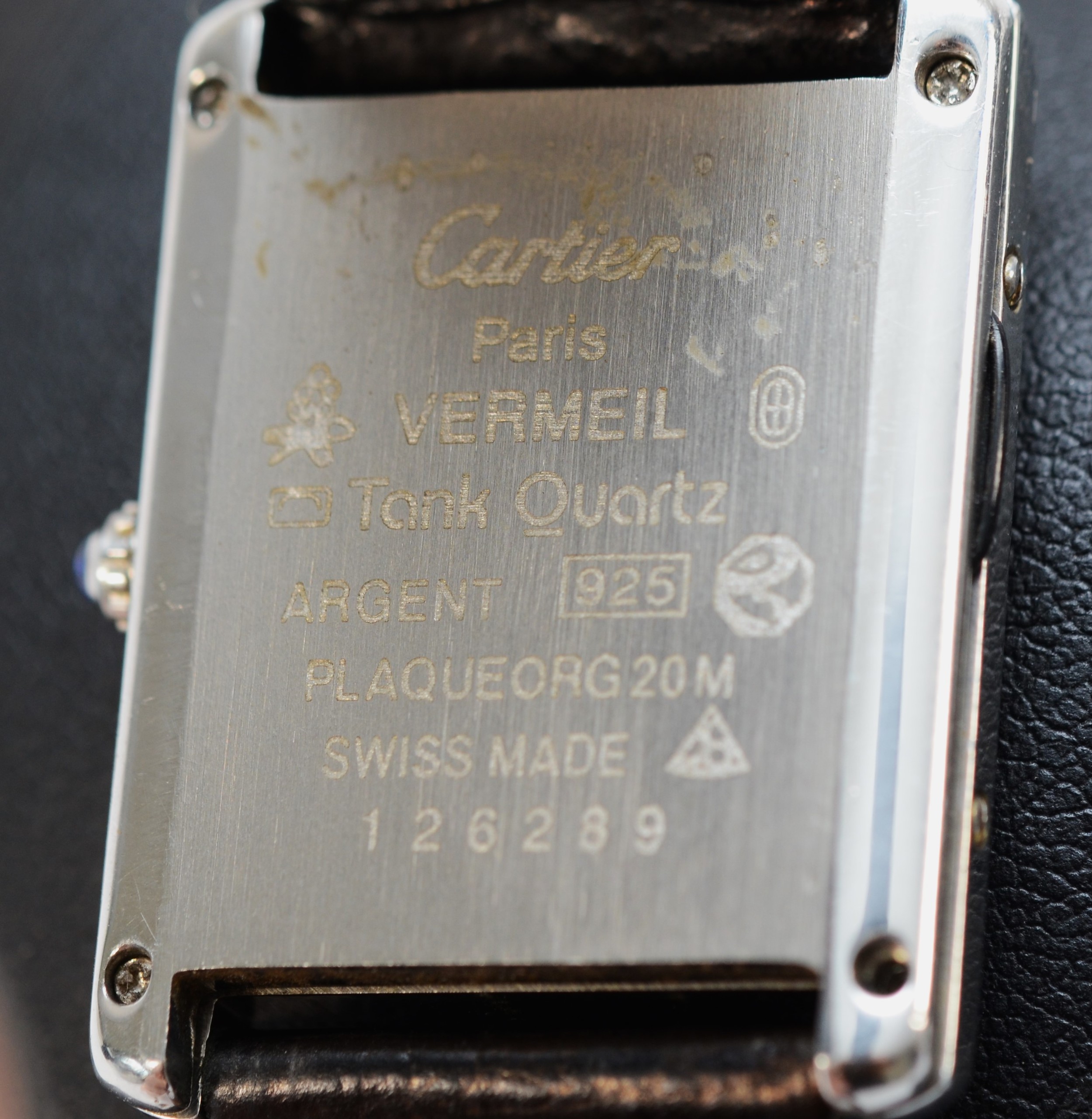 WITHDRAWN. Cartier, de Must, a silver quartz gentleman's wristwatch, black Roman numerals, - Image 2 of 5