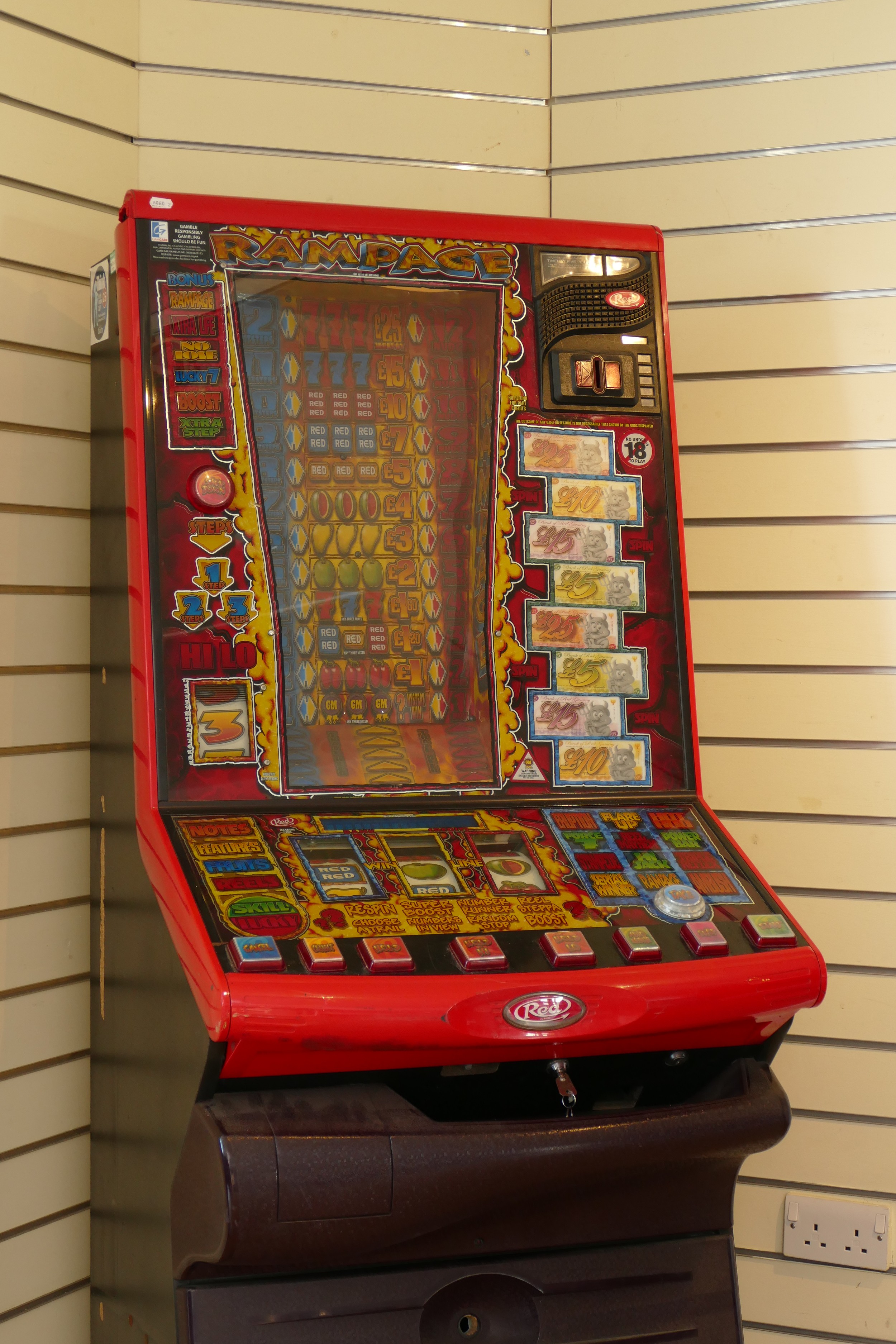 Rampage, a category C gaming machine, recently retired from service, 68 × 67 × 179 cm. Lights up, - Image 3 of 8
