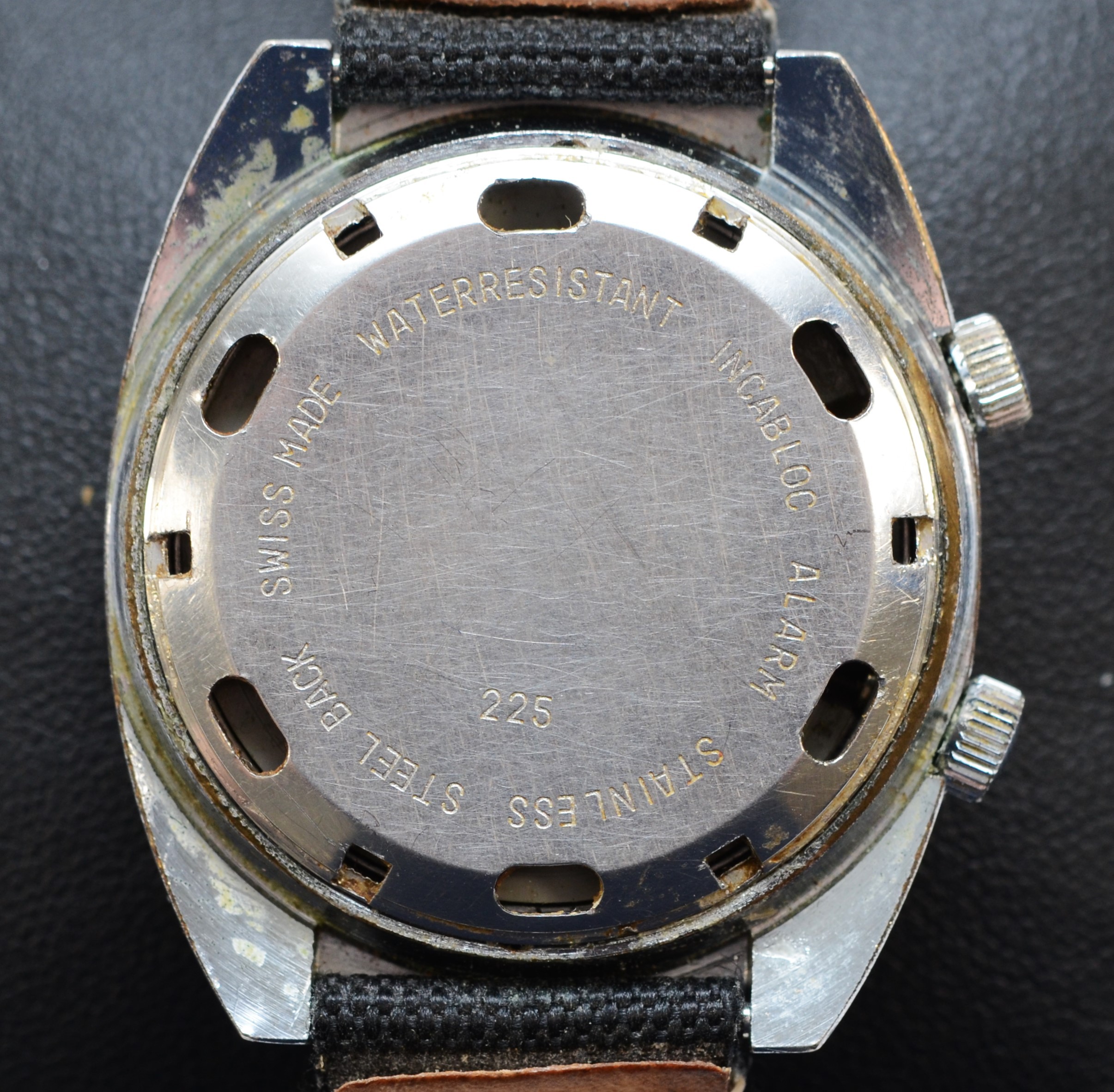 Jaquet-Droz, a stainless steel manual wind alarm and date gentleman's wristwatch, c.1970's, ref 225, - Image 3 of 5