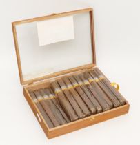 *** WITHDRAWN FROM AUCTION *** Cohiba Esplendidos, twenty two cigars in a glass lidded wooden case