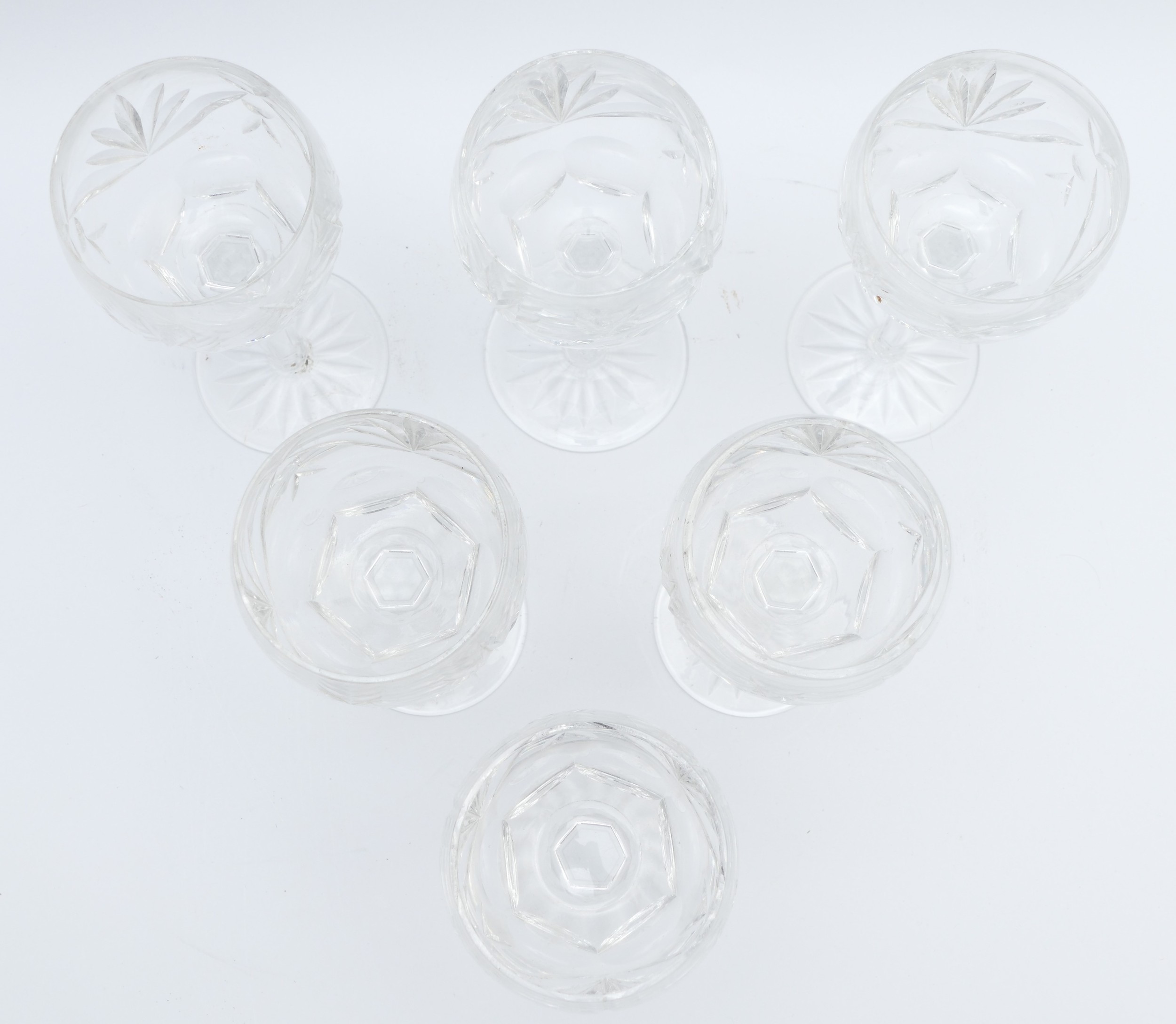 A set of six Waterford Crystal 'Colleen' wine glasses, stamped to bases, 19cm tall. - Image 3 of 4