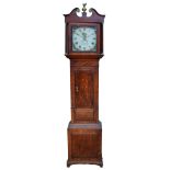 A 19th century mahogany cased 30 hour longcase clock, with broken swan neck pediment and central urn