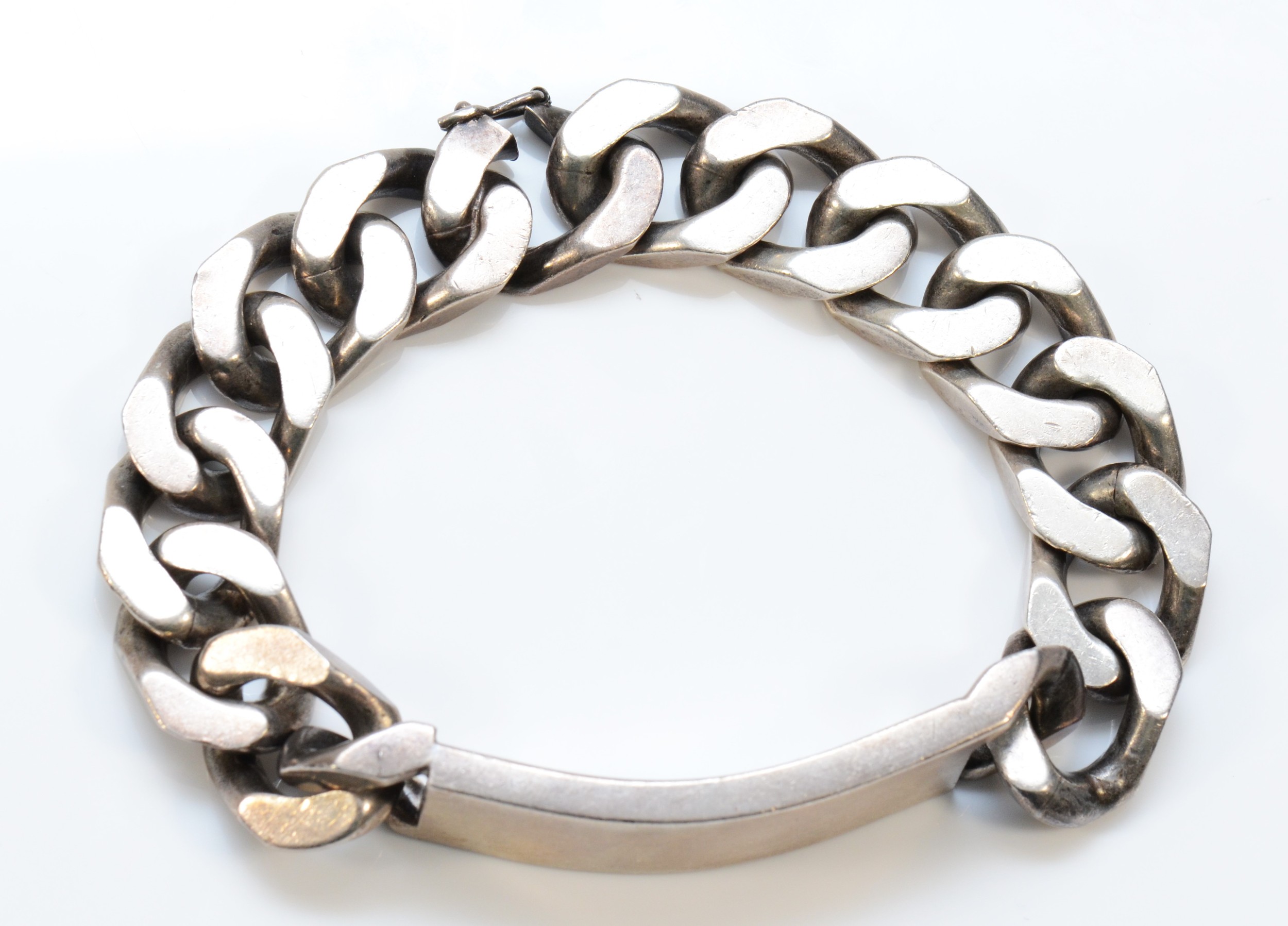 A heavy silver ID bracelet, Birmingham 1973, 143gm, 23.5cm - Image 2 of 2