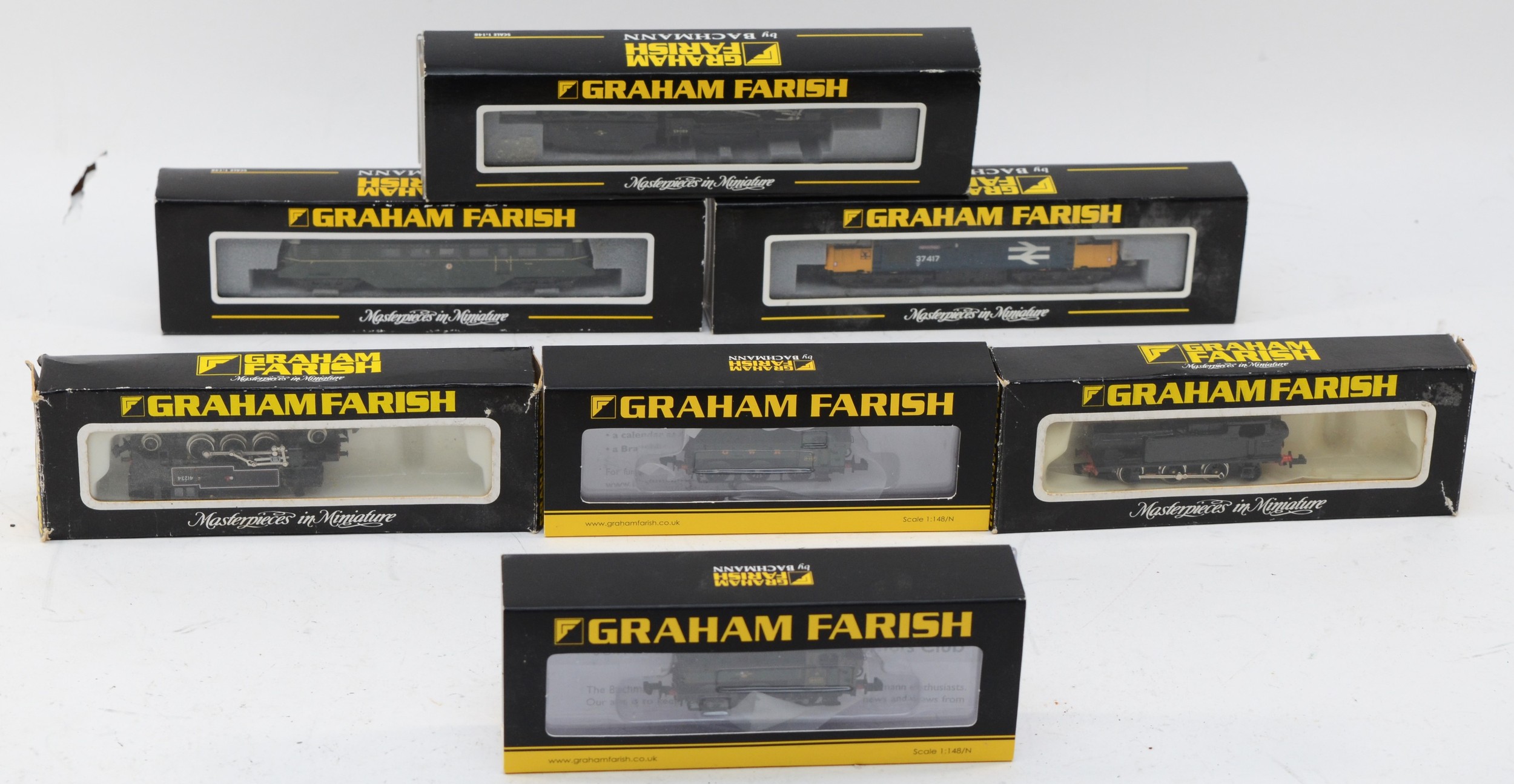 Bachmann Model Railways; seven Graham Farish N scale locomotives, boxed in unused condition. - Image 2 of 2