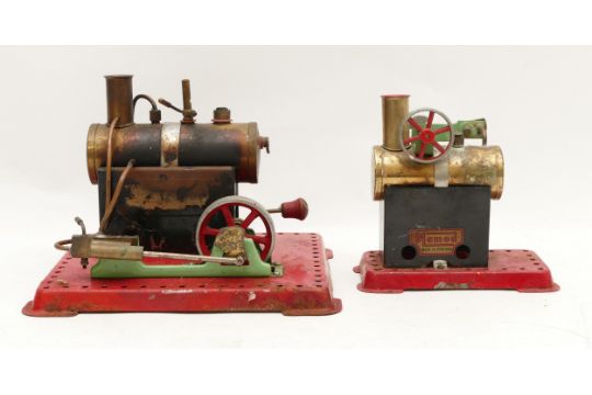 Two Mamod spirit fired stationary steam engines, MR2 and SE1A models. (2) - Image 1 of 2