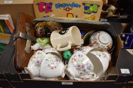 A Royal Stafford 'Bideford' part tea service (18 pieces approx), five treen mushrooms, two childrens