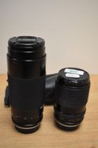 Two Miranda lenses. A MC Macro 1:4,5-5,6 75-300mm and a MC Macro 1:3,5-4,5 35-135mm