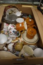 A Hornsea Pottery 'Saffron' part tea service (11 pieces approx), a Royal Worcester 'Palissy' trinket