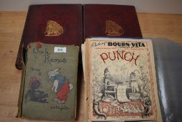 A vintage copy of Joel Chandler Harris 'Uncle Remus' and a small selection of Punch magazines and