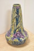 An iconic early Art Deco Hancock & Sons Morris ware hand painted art pottery vase with flowering