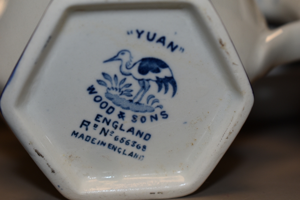 A quantity of Wood & Sons blue and white table ware, in the 'Yuan' pattern, comprising dinner - Image 2 of 2