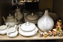 A collection of Royal Doulton 'York' tureens, jugs, tea and coffee pots, sold with two blue and
