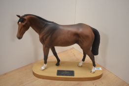 A Beswick pottery racehorse study 'Troy' number 2674, racehorse of the year 1979, winning The Derby,