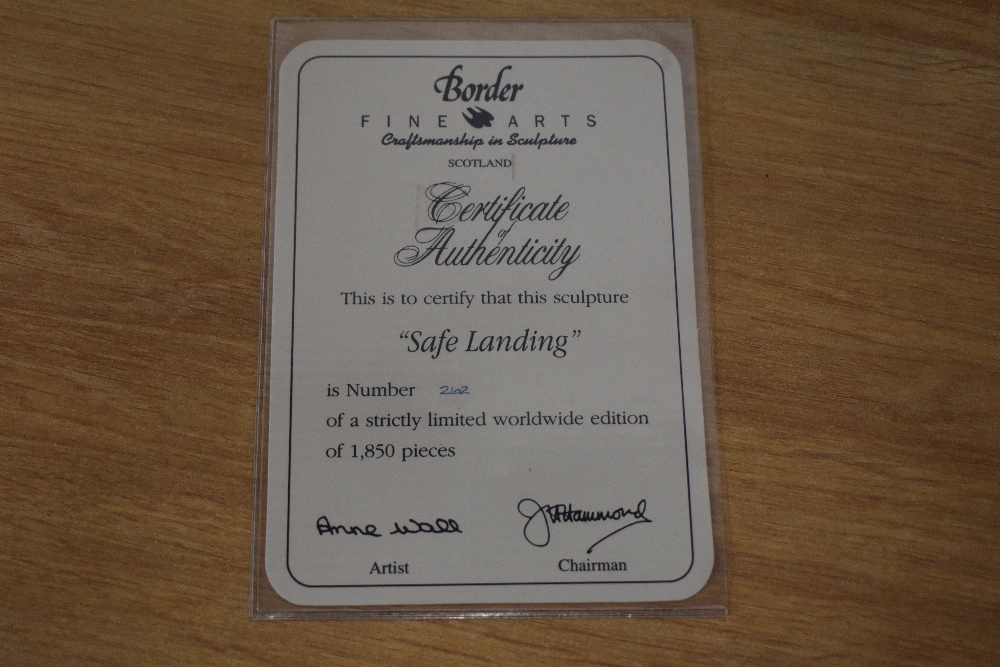 A limited edition Border Fine Arts horse racing group 'Safe Landing' L155, Number 262/1850, designed - Image 4 of 4