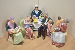 A group of five Royal Doulton bone china figures and figurines, comprising; 'The Rag Seller' HN2944,