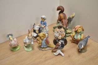 Two Beswick Pottery Beatrix Potter figures 'Peter Rabbit' and 'Jemima Puddleduck' printed marks to