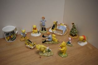 A collection of eleven Royal Doulton bone china 'Winnie The Pooh Collection' figures, comprising '