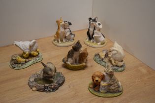 A group of seven John Beswick 'Studio Sculptures' animal studies, comprising 'I Spy', Bright