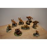 A collection of eight Border Fine Arts fox studies, to include; 'Foxy Whiskered Gentleman' BP19,