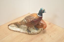 A Beswick Pottery ornithological / bird group, 'Pheasants (Pair) Model No 2078, designed by Arthur