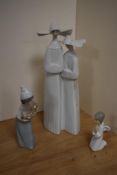 A Lladro porcelain 'Two Nuns' figure group number 4611, printed and impressed marks to base 33cm