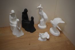 A group of five Royal Doulton bone china 'Images' figural groups, comprising 'Mother and Daughter'