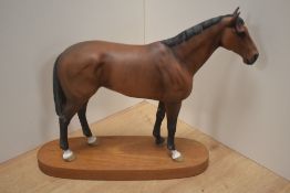 A Beswick pottery racehorse study 'Nijinski' number A2345, winner of The Triple Crown 1970, owned by
