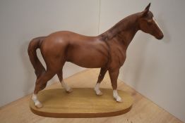 A Beswick pottery racehorse study 'The Minstrel' number 2608, designed by Graham Tongue in matt