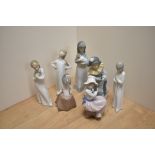 A Lladro porcelain figurine 'Girl Stretching' number 4872, printed and impressed marks to