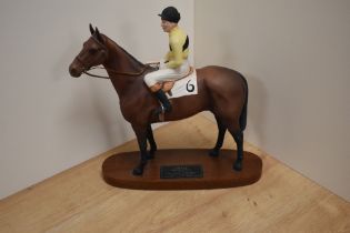 A Beswick Pottery horse racing group 'Arkle' with jockey Pat Taaffe, owner Anne, Duchess of