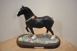 A Royal Doulton bone china Champion Shire Horse study 'Peakstones Lady Margaret' model number DA237,