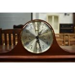 A reproduction mahogany cased Napoleon hat mantel clock