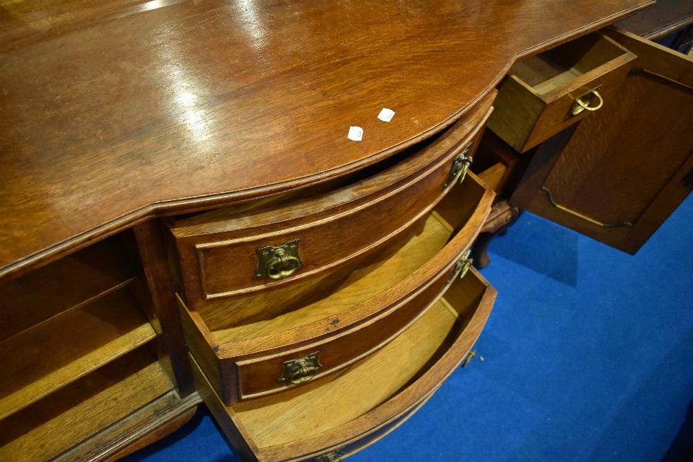 A late Victorian oak mirror back sideboard , with Art Nouveau style brass handles - Image 13 of 24
