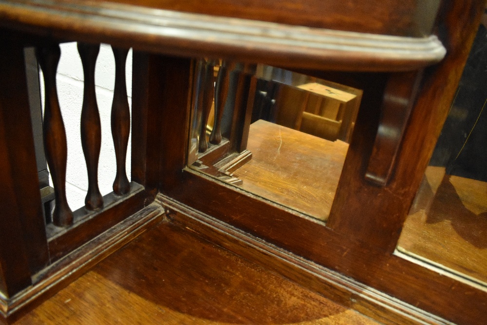 A late Victorian oak mirror back sideboard , with Art Nouveau style brass handles - Image 15 of 24