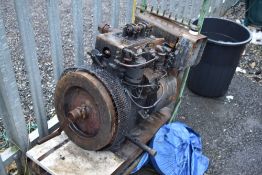 A vintage stationary engine, Kohler, USA, mounted on trolley