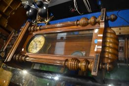 A 19th Century mahogany cased wall clock , height approx 108cm