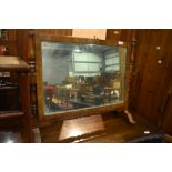 A Victorian mahogany framed toilet mirror, approx 69 x 60cm