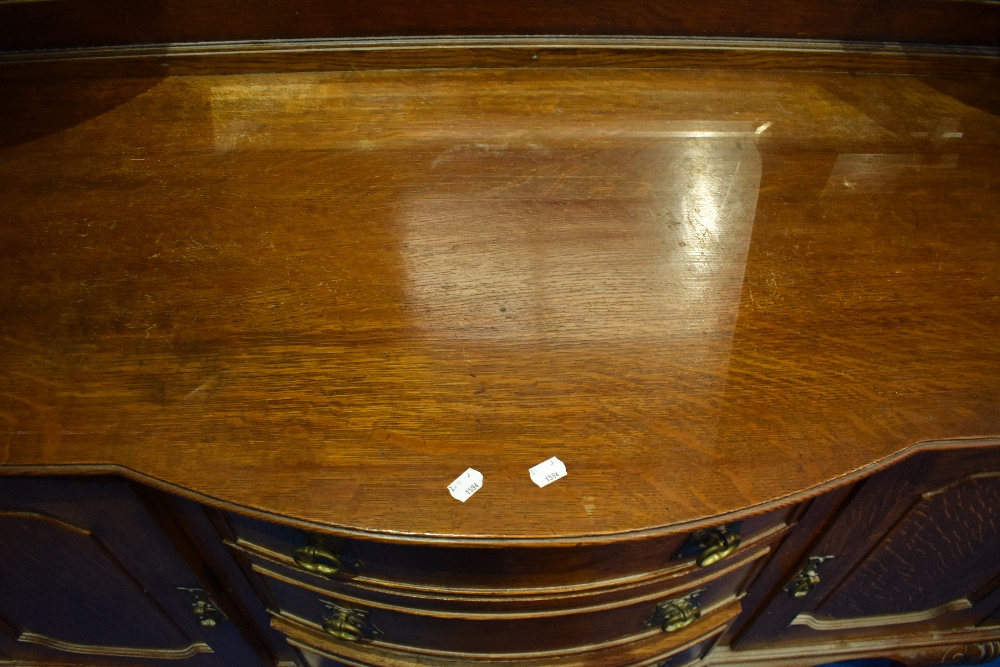 A late Victorian oak mirror back sideboard , with Art Nouveau style brass handles - Image 19 of 24