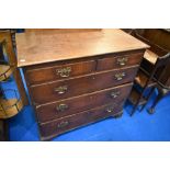 A period oak chest of two over three drawers, dimensions approx. W97cm H93cm D53cm