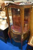 A reproduction Louis XIV style Vernis Martin display cabinet , dimensions approx H163 W74 D44cm