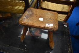 A 19th Century rustic style stool of small proportions, approx. 25 x 20 x 19cm